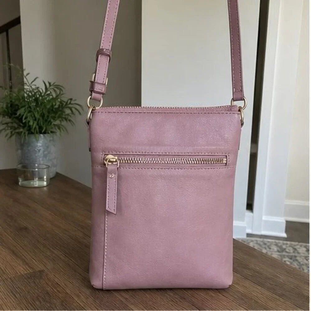 Burgundy Nylon Crossbody Bag